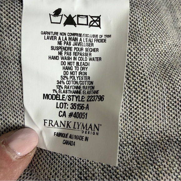 NWT Frank Lyman Plaid Knit Open Front Knit Cardigan Jacket - Picture 10 of 10